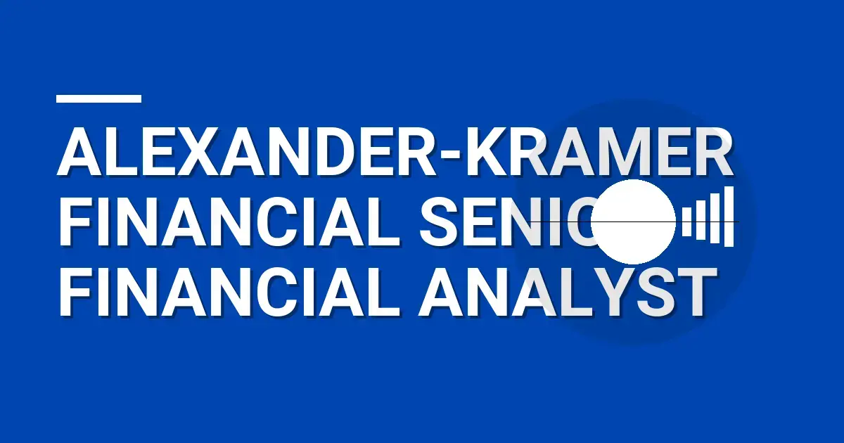 Alexander-Kramer Financial Senior Financial Analyst