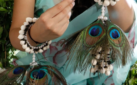 Handmade Flower Jewellery Set with Intricate Details